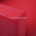 Sedia di divano in pelle vera rossa